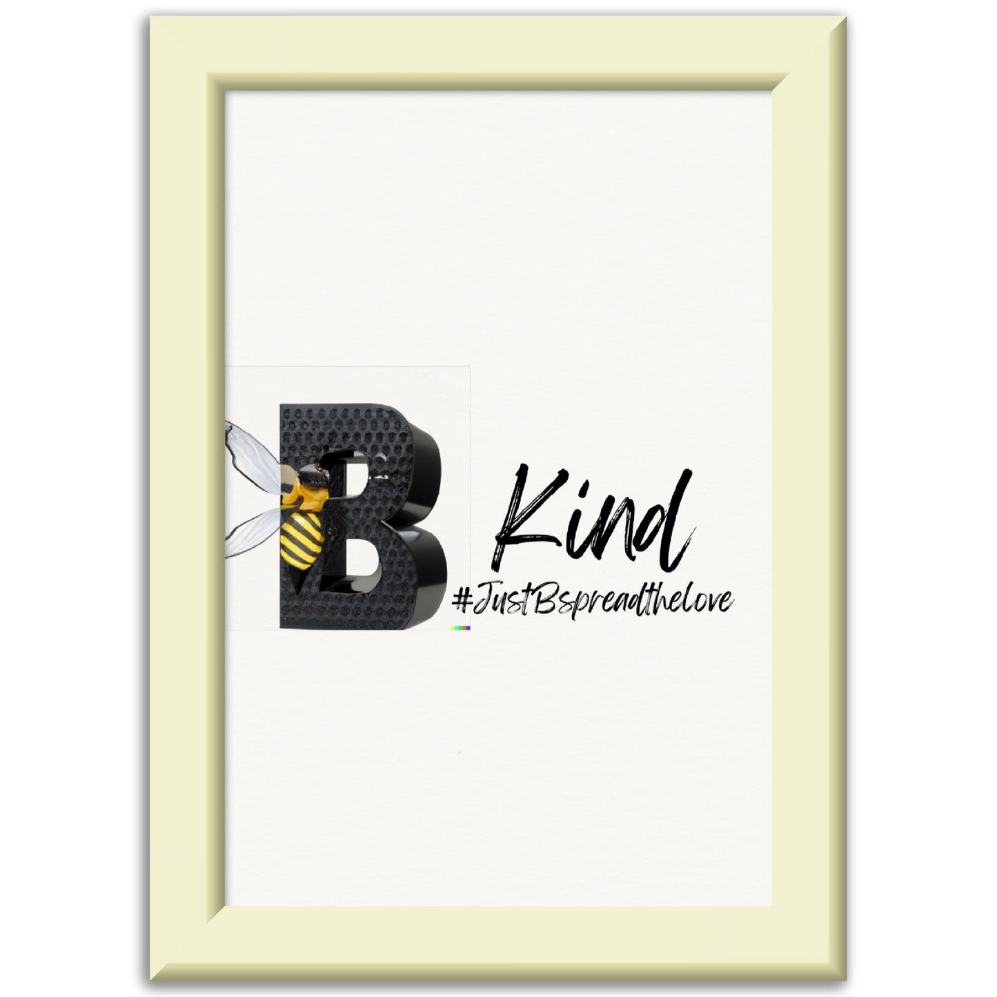 Just B Be Kind, Museum-Quality Matte Paper Metal Framed Poster (US & CA)