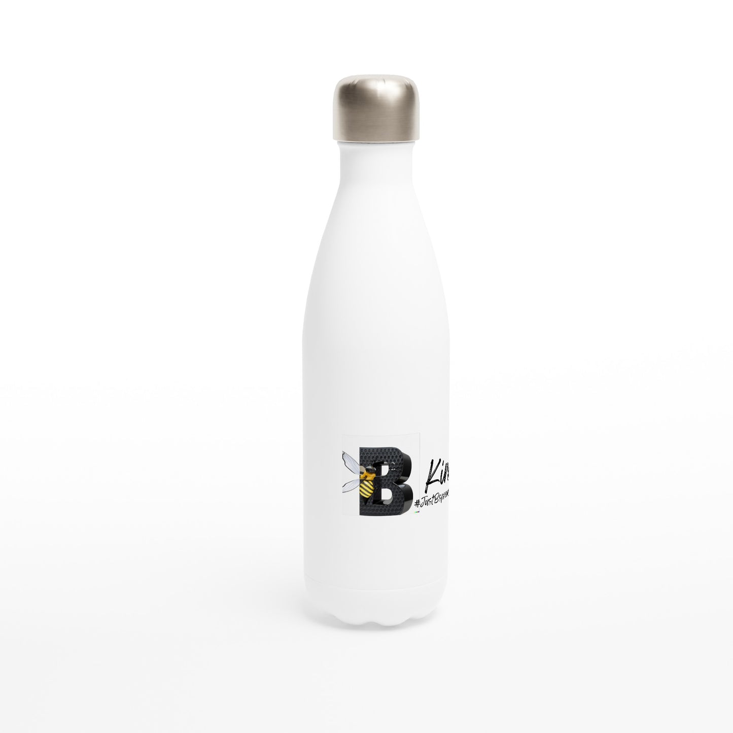 B Kind White 17oz Stainless Steel Water Bottle