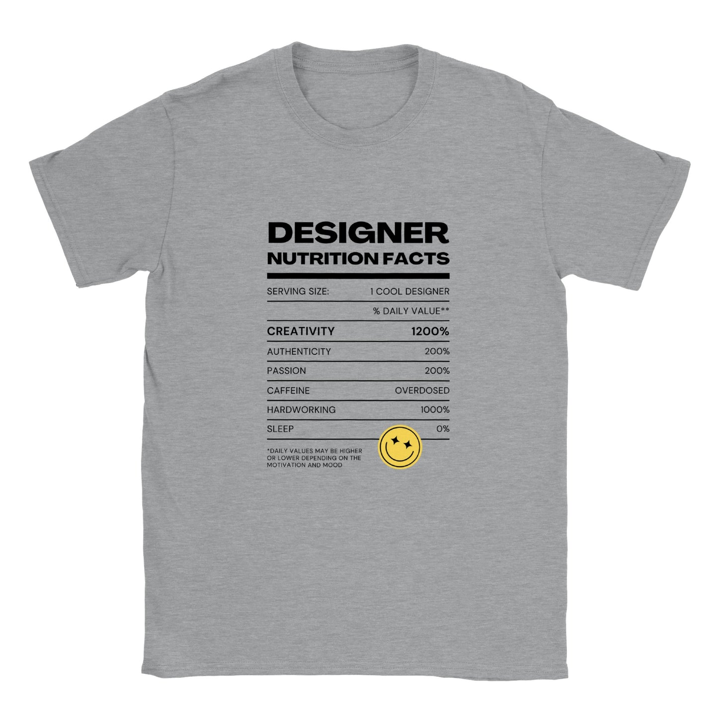 Designer Nutritional Facts - Classic Unisex Crewneck T-shirt