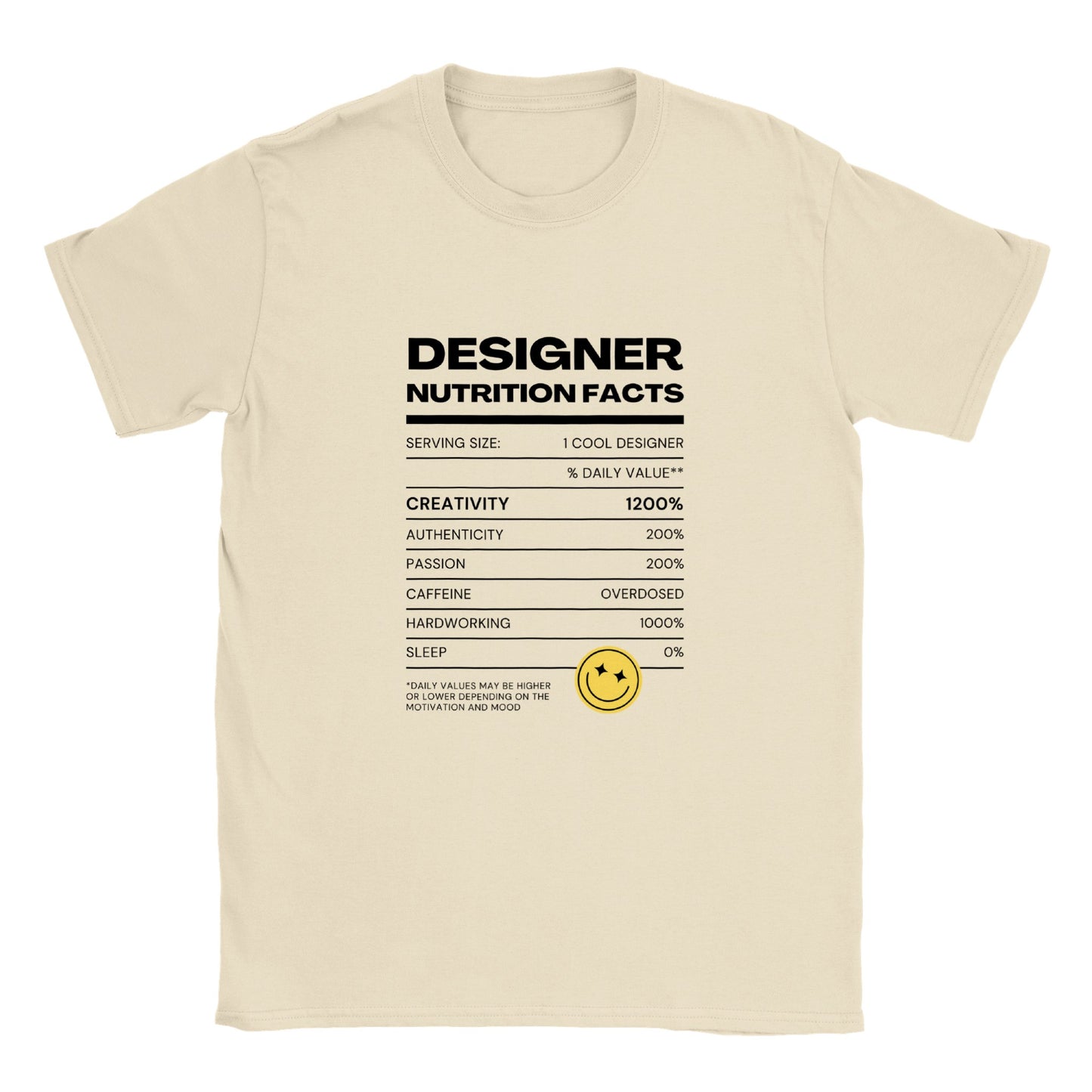 Designer Nutritional Facts - Classic Unisex Crewneck T-shirt