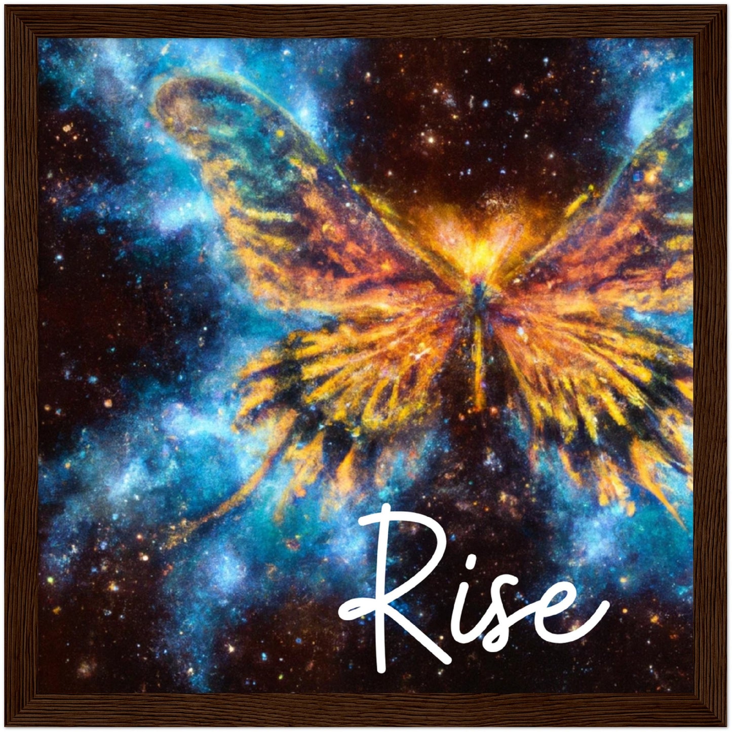 Rise Butterfly Phoenix Classic Matte Paper Wooden Framed Poster